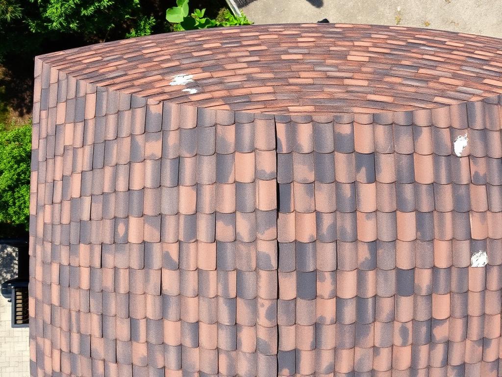 Old worn shingle roof before replacement in Richardson TX