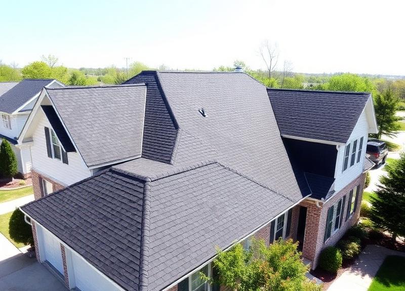 New CertainTeed Landmark Moire Black shingle roof on Belt Line home